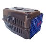 Caixa De Transporte Cães Nº3 Preta Com Porta Azul - 1