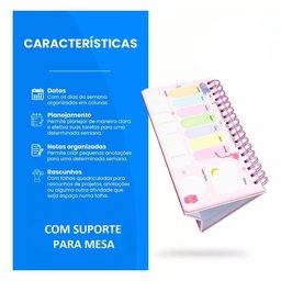 Agenda Planner Semanal Gatinhos 52 Páginas Capa 4- Quanhe - 5
