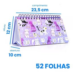 Agenda Planner Semanal Gatinhos 52 Páginas Capa 4- Quanhe - 6