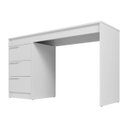Ver imagem 5 de Mesa Escrivaninha para Computador com 3 Gavetas BC98 Branco - BRV Móveis