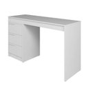 Ver mais imagens de Mesa Escrivaninha para Computador com 3 Gavetas BC98 Branco - BRV Móveis