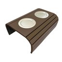 Ver imagem 3 de Esteira Bandeja para Braço Sofá Porta Copo Alumínio Chocolate