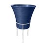 Vasos Planta Taça com Suporte Vaso Grid Sacada Jardim Varanda BGPLASTICOS AZUL ESCURO 013 - 7