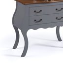 Ver imagem 2 de Cômoda Bombê com 2 Gavetas Linz Móveis 1007 - Cinza/imbuia Glazer
