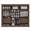 Ver imagem 6 de Guarda Roupa Casal MDF Espelhado 3 Portas 6 Gavetas Qatar Marrom/Cinamomo