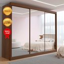 Ver imagem 7 de Guarda Roupa Casal MDF Espelhado 3 Portas 6 Gavetas Qatar Marrom/Cinamomo