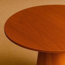 Ver mais imagens de Mesa de Jantar Redonda com 4 Lugares e Base Cone 120x72x120cm