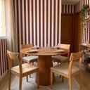 Ver imagem 1 de Mesa de Jantar Redonda com 4 Lugares e Base Cone 120x72x120cm