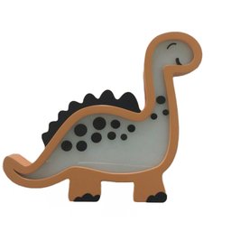 Luminária de Mesa Dinossauro - LML-30 - Com Fio - Cinza com Preto - 1