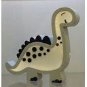 Ver imagem 3 de Luminária de Mesa Dinossauro - LML-30 - Com Fio - Cinza com Preto