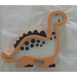 Luminária de Mesa Dinossauro - LML-30 - Com Fio - Cinza com Preto - 2