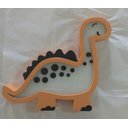 Ver imagem 2 de Luminária de Mesa Dinossauro - LML-30 - Com Fio - Cinza com Preto