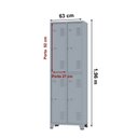Ver imagem 3 de Roupeiro de Aço c/ 04 Portas Grandes – 1,96×0,63×0,36m – CZ/CZ – AMAPA – 10124