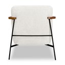 Ver imagem 6 de Kit 2 Poltronas Decorativa Celeste Linho Bouclê Bege Pérola Base de Ferro Preto - Pallazio