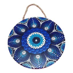 Quadro Mandala Enfeite Parede Porcelana Olho Grego Decoração - 1