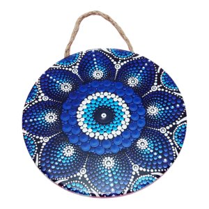 Quadro Mandala Enfeite Parede Porcelana Olho Grego Decoração