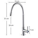 Ver imagem 3 de Torneira Cozinha Gourmet Flexível Pia Bancada 1 Jato Metal