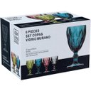 Ver imagem 2 de TAÇA ÁGUA 17x9x9cm 320ml VIDRO ROSA 6PÇ NH