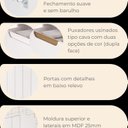 Ver imagem 6 de Guarda Roupa de Bebê 4 Portas 4 Gavetas Mel Off White Espresso Móveis Cinza