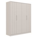 Ver imagem 2 de Guarda Roupa de Bebê 4 Portas 4 Gavetas Mel Off White Espresso Móveis Cinza