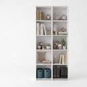 Ver imagem 2 de Kit 2 Estantes Multiuso Organizador 182x33cm 4 Prateleiras Funcionale Branco