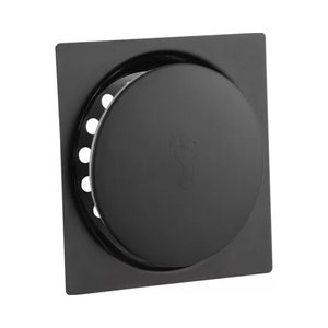 Ralo Click Inteligente 15 X 15 Preto Fosco para Banheiro