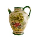 Ver imagem 1 de Uma Ode À Elegância Exótica: Jarro Cerâmico Craquelê Fendi com Elefantes