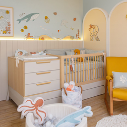 Berço Multifuncional para Bebê 5 em 1 Quater Linha Grow Up Carvalho com Areia - 3