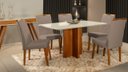 Ver imagem 1 de Mesa de jantar + 6 cadeiras França Tampo 160 Cm champagne