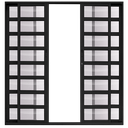 Ver imagem 1 de Porta de Correr Alumínio Preto Travessa 04 Folhas Maxx - 210z160cm
