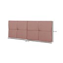 Ver imagem 6 de Cabeceira Painel Cama Box Casal 1,40 México Estofada Suspensa Dobrável - Rose Suede