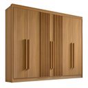 Ver imagem 1 de Guarda Roupa Casal 6 Portas 7 Gavetas - Athos Ripado-cinamomo - Móveis D'doro