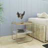 Mesinha Lime Lateral Sala Sofá Cama Decor:Dourado - 2