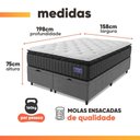 Ver imagem 3 de Cama Box Baú Queen Colchão Ortopédico Titã Molas Ensacadas Pillow Top Hip Sleep