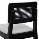 Ver mais imagens de Banqueta Gabi Madeira Maciça Encosto Anatômico c/ Telinha e Assento Estofado c/ 68cm Altura - Preto 