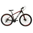 Ver imagem 1 de Bicicleta Aro 29 Freio Hidráulico K7 Preto Vermelho Tam. 19