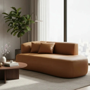 Ver imagem 4 de Sofá Orgânico Divã Estofado Sala Recepção Seed 160 Cm Zahav:courino Braça Lado Direito/courino Sinté