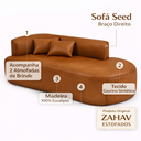 Ver imagem 6 de Sofá Orgânico Divã Estofado Sala Recepção Seed 160 Cm Zahav:courino Braça Lado Direito/courino Sinté