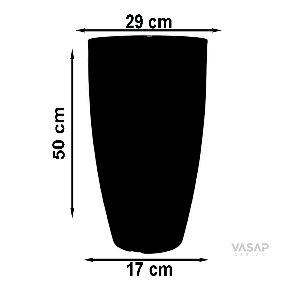 Vaso de Polietileno Cone VIETNAMITA N 50 Vasap cor Terracota - 2