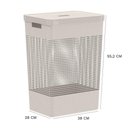 Ver imagem 4 de Cesto de Roupas com Tampa Grid ou 49 Litros 38 X 28 X 55,2 Cm Cor:bege