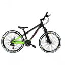 Ver imagem 1 de Bicicleta Aro 26 Vikingx Tuff X44 Preto-verde 21v Alumínio Freio a Disco Aros Vmaxx Pretos