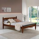 Ver imagem 2 de Cama Casal em Madeira Maciça Mv Outlet Mogno