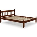 Ver imagem 1 de Cama Casal em Madeira Maciça Mv Outlet Mogno