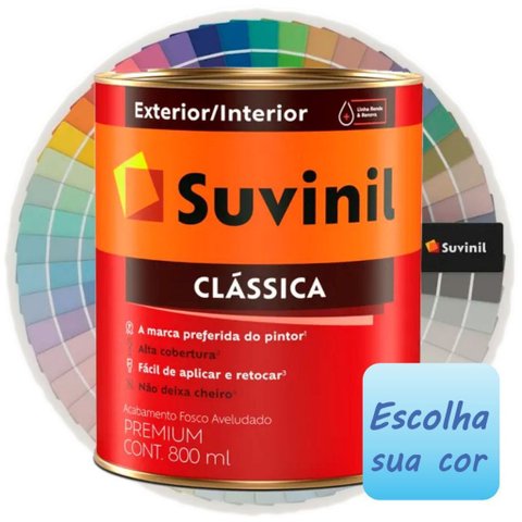 Tinta Para Parede 800ml Suvinil Clássica Escolha Sua Cor - A242 Rosa Bebe