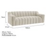 Kit 1 Sofá 180cm 1 Poltrona Luxo Recepção Sala Elegance Bouclé - 3