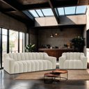 Ver imagem 2 de Kit 1 Sofá 180cm 1 Poltrona Luxo Recepção Sala Elegance Bouclé