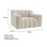 Kit 1 Sofá 180cm 1 Poltrona Luxo Recepção Sala Elegance Bouclé - 4