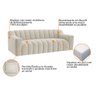 Kit 1 Sofá 180cm 1 Poltrona Luxo Recepção Sala Elegance Bouclé - 6
