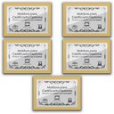 Ver imagem 1 de Kit 5 Certificados Diplomas A4 com Tela de Acetato e MDF - Moldura Marfim