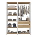 Ver imagem 4 de Guarda-roupa Closet Modulado Texas 2 Gavetas 135cm Multimóveis Mp4786 Branco/madeirado